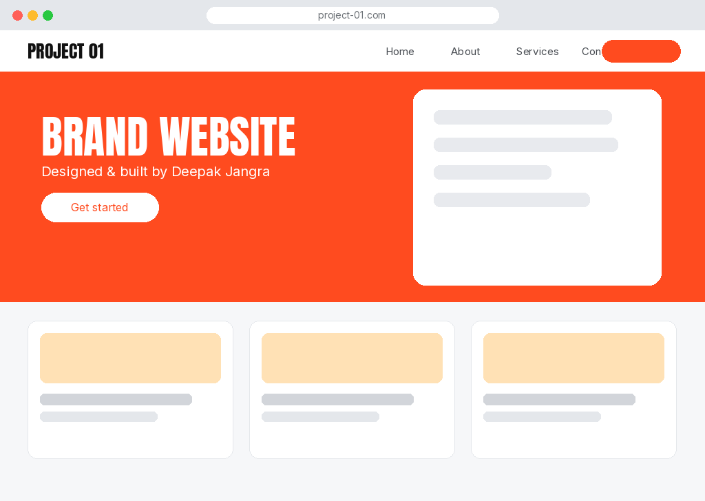 Website design project 1 by Deepak Jangra