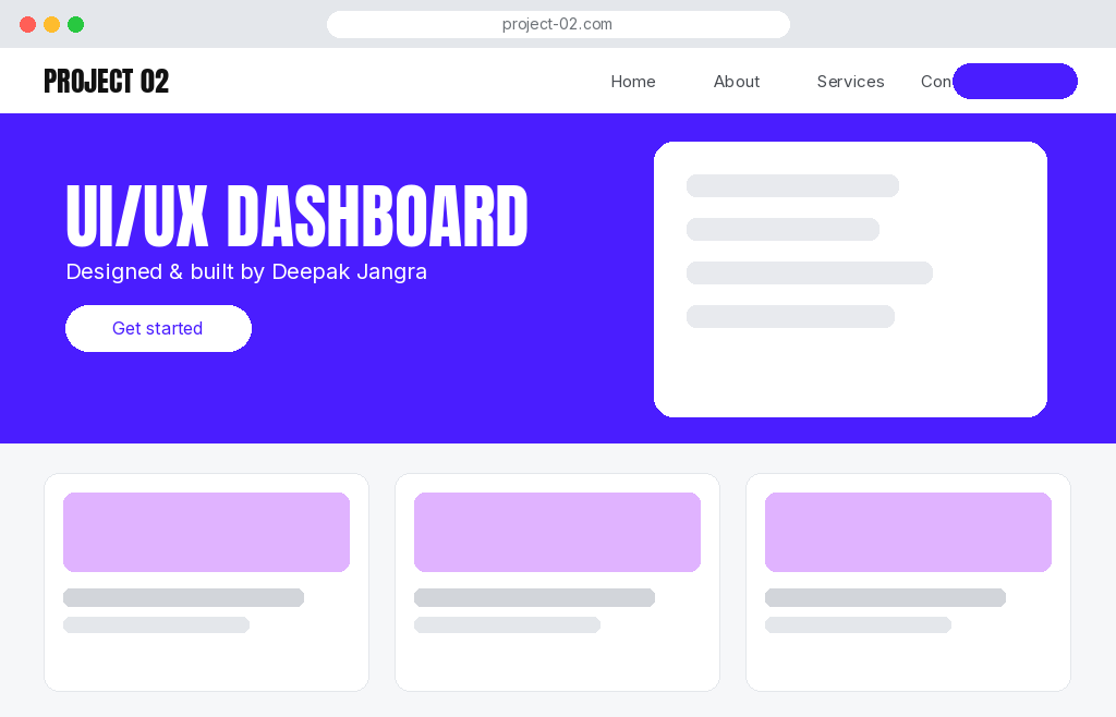 UI/UX design project 2 by Deepak Jangra