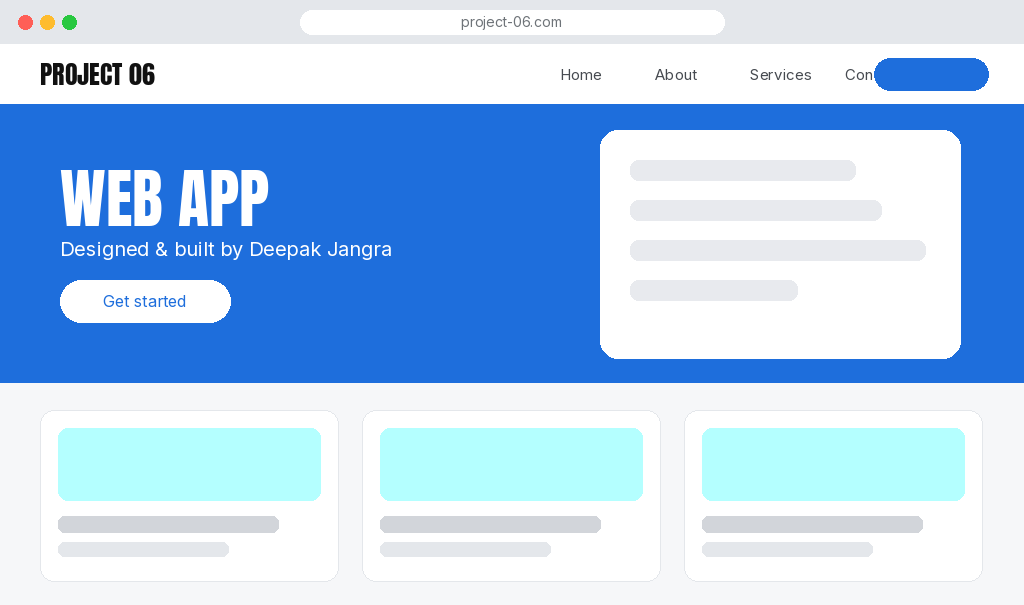 UI/UX design project 6 by Deepak Jangra