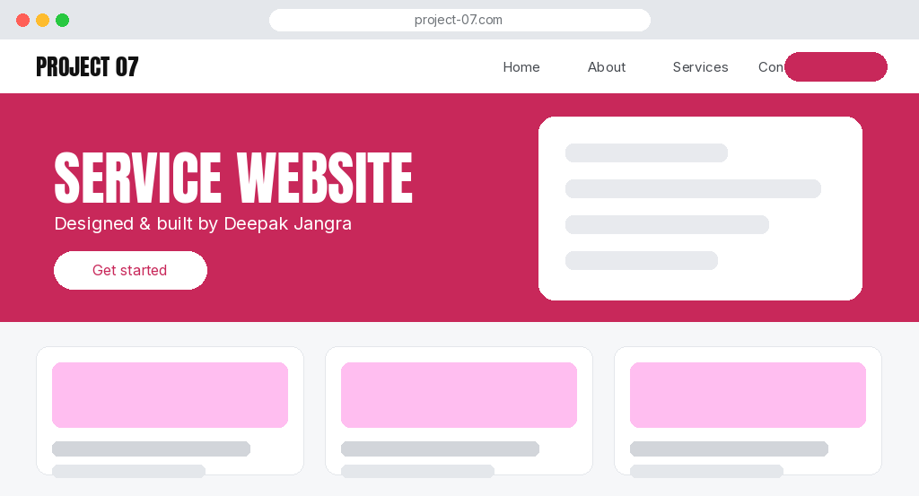 Website design project 7 by Deepak Jangra