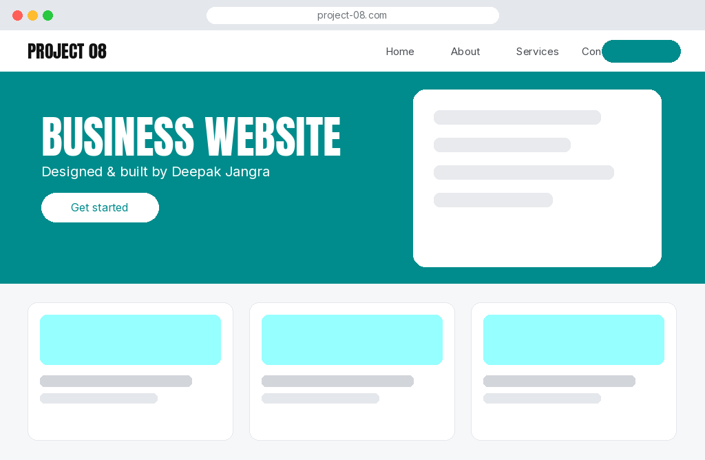WordPress website project 8 by Deepak Jangra